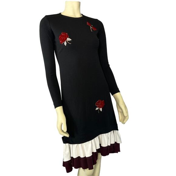 Ginger long sleeved A line dress with dragonfly Rose embellishments size xxsmall - Picture 1 of 12